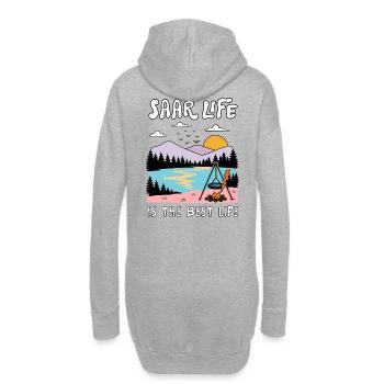 Saarland - Saar Life ist the Best Life  - Hoodie-Kleid - Grau meliert - Hinten