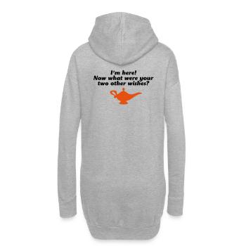 Hier bin ich! Was waren deine anderen Wünsche? - Hoodie-Kleid - Grau meliert - Hinten