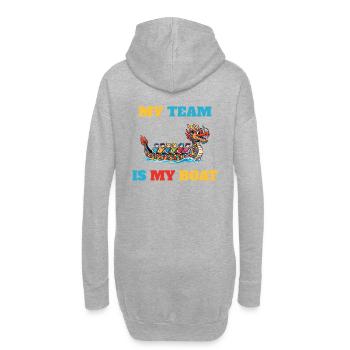 Mon équipe est mon bateau - Sweat-shirt à capuche long Femme - gris chiné - Dos