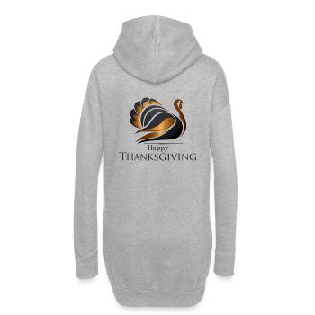 Dinde de Thanksgiving - Sweat-shirt à capuche long Femme - gris chiné - Dos