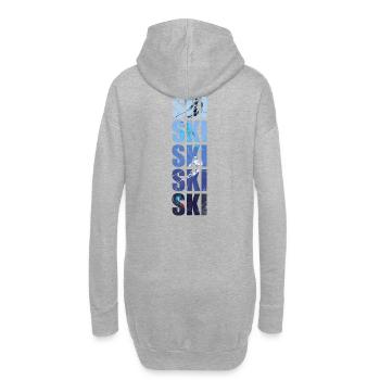 Skifahren - Hoodie-Kleid - Grau meliert - Hinten