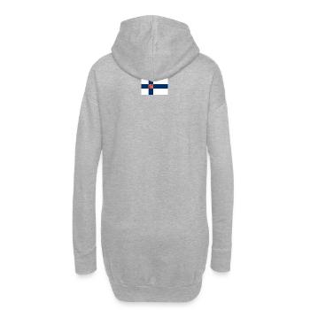 Drapeau de l'État de Finlande (petit) - Sweat-shirt à capuche long Femme - gris chiné - Dos