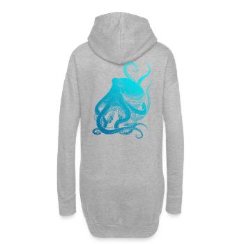 Der Kraken!!! Tauchen Taucher - Hoodie-Kleid - Grau meliert - Hinten