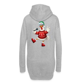 Pull de poule chantante de vacances - Sweat-shirt à capuche long Femme - gris chiné - Dos
