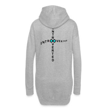 introvertiert - Hoodie-Kleid - Grau meliert - Hinten