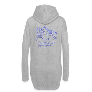 Tausche Bruder gegen Pferd - Hoodie-Kleid - Grau meliert - Hinten