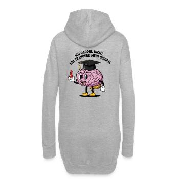 Je ne daddue pas, j’entraîne mon cerveau - Sweat-shirt à capuche long Femme - gris chiné - Dos