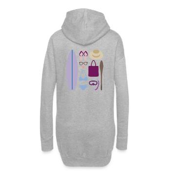 Sommer Sonne Strand - Hoodie-Kleid - Grau meliert - Hinten