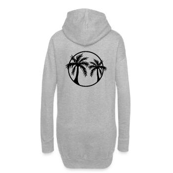 Palmen - Hoodie-Kleid - Grau meliert - Hinten