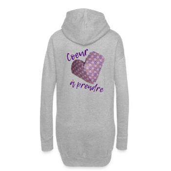 Heart to take - Hoodie Dress - heather grey - Back