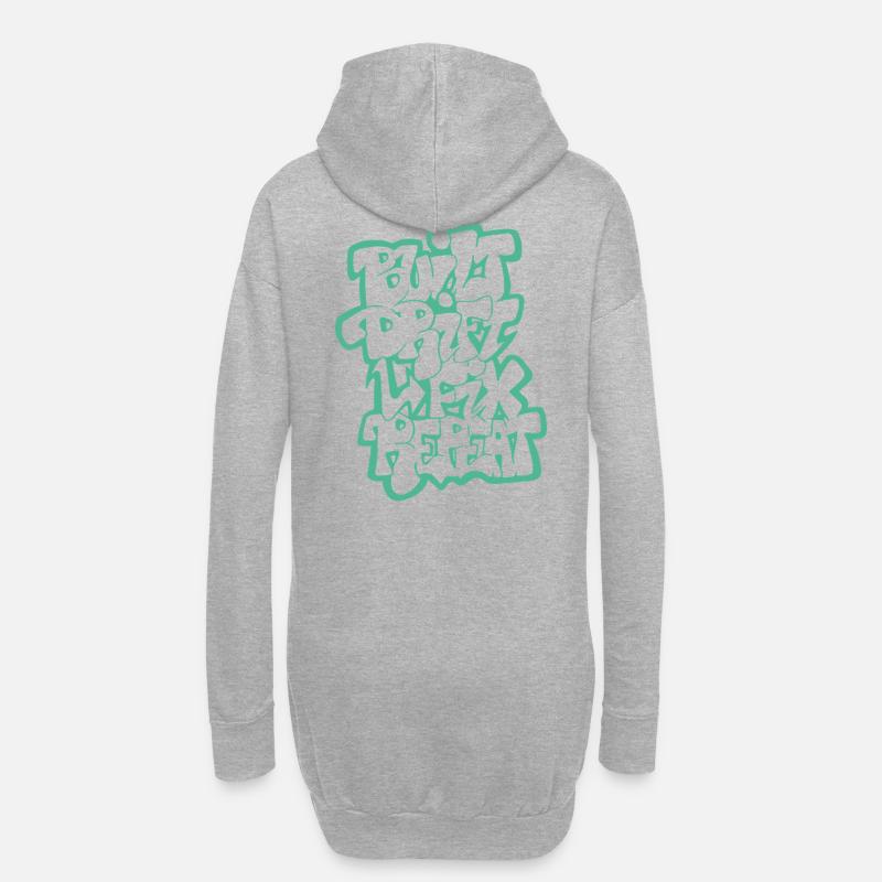 Built Drift Fix Repeat 04 - Hoodie Dress - heather grey