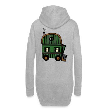 Trailer Hut House Loisirs Camping Living - Sweat-shirt à capuche long Femme - gris chiné - Dos