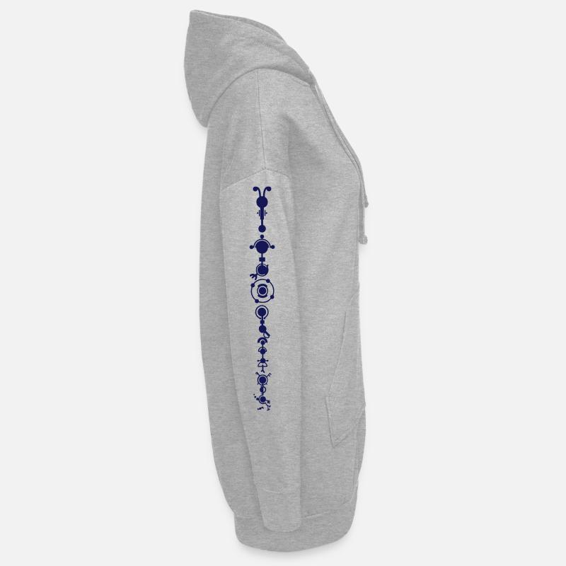 Crop circle - multidimensional human development - Hoodie Dress - heather grey