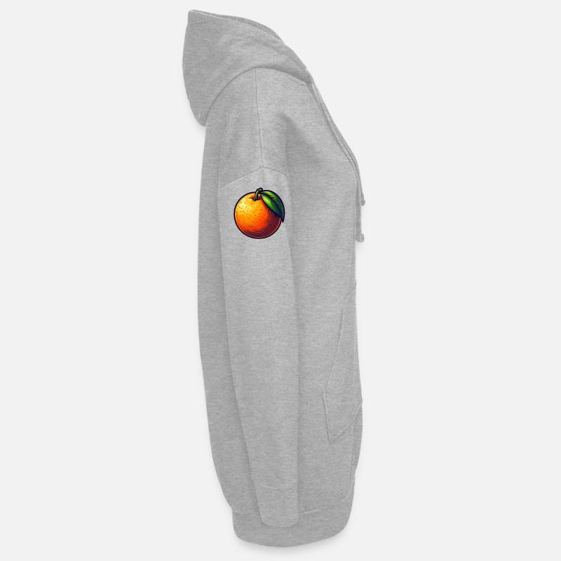 Moderne orangefarbene Illustration Hoodie-Kleid