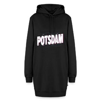 Potsdam Deutschland Stadt Schrift Heimat Liebe - Hoodie-Kleid - Schwarz - Vorne - AI Model Female 172 light (172cm)