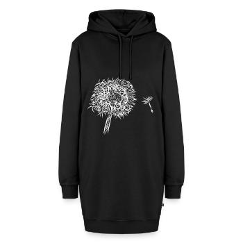 Pusteblume - Hoodie-Kleid - Schwarz - Vorne - AI Model Female 172 light (172cm)