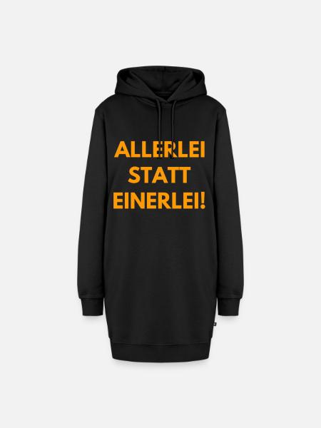 Vielfalt statt Einfalt - Hoodie-Kleid - Schwarz