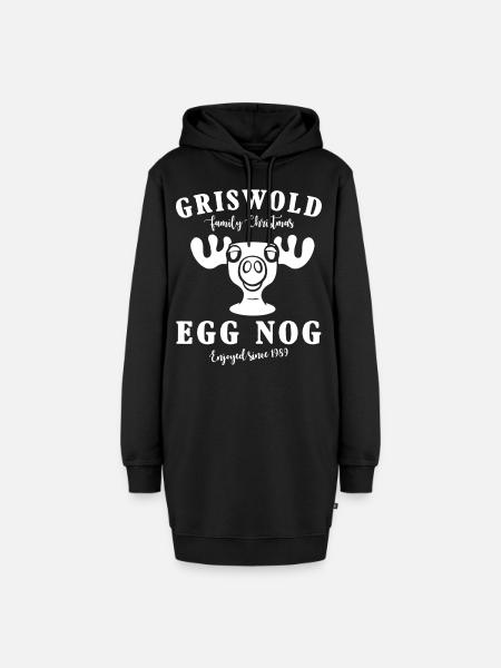 Griswold Familie Weihnachten Ei Nog Elch Becher - Hoodie-Kleid - Schwarz