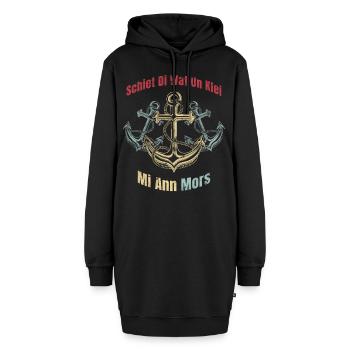 Plattdeutsch Schiet di wat un klei mi ann Mors - Hoodie-Kleid - Schwarz - Vorne - AI Model Female 172 light (172cm)