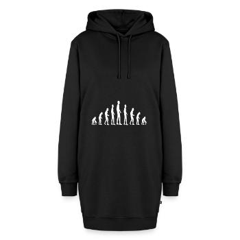 Evolution - Hoodie-Kleid - Schwarz - Vorne - AI Model Female 172 light (172cm)