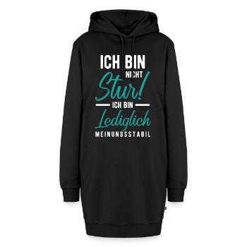 lustiger spruch - Hoodie-Kleid - Schwarz - Vorne - AI Model Female 172 light (172cm)