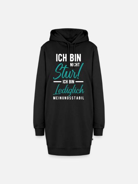 lustiger spruch - Hoodie-Kleid - Schwarz