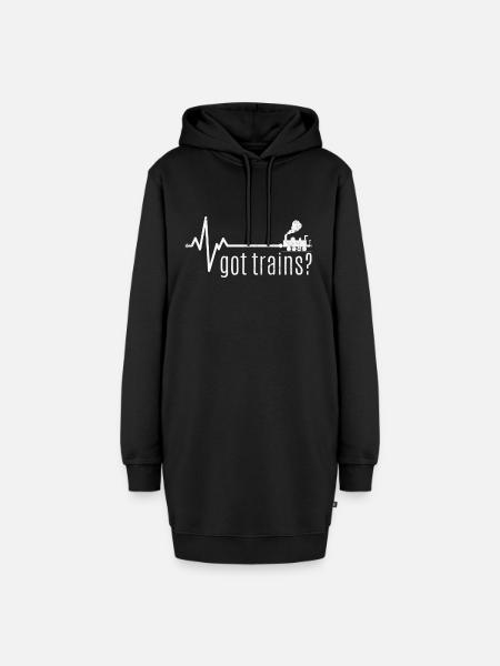 Lokomotive - Hoodie-Kleid - Schwarz