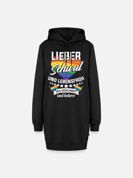Schwul Lustiger Spruch Geschenk - Hoodie-Kleid - Schwarz
