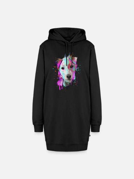 Parson Russell Terrier - Hoodie-Kleid - Schwarz