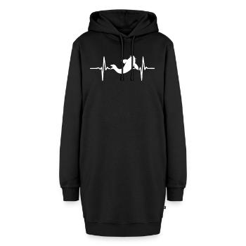 Karpfen Angel Geschenk für Karpfenangler - Hoodie-Kleid - Schwarz - Vorne - AI Model Female 172 light (172cm)