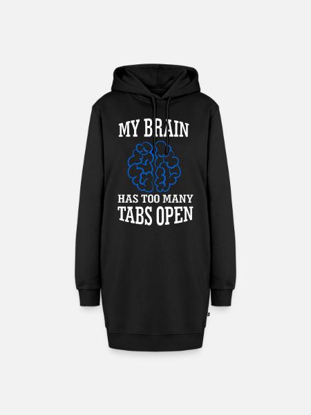 Internet Tabs - Hoodie-Kleid - Schwarz