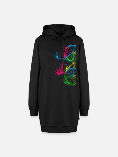 Fahrrad Radfahrer Geschenk - Hoodie-Kleid - Schwarz