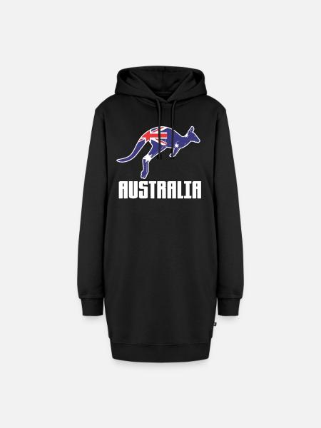 Australien - Hoodie-Kleid - Schwarz
