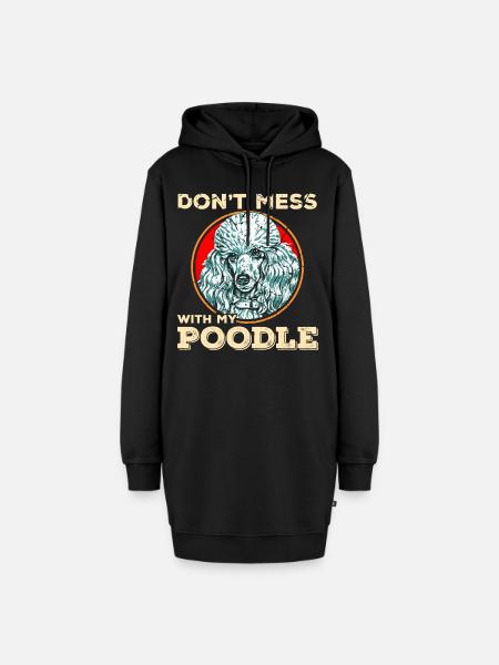 Pudel - Hoodie-Kleid - Schwarz