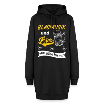 Blasmusik | Musikverein | Geschenk Musiker - Hoodie-Kleid - Schwarz - Vorne - AI Model Female 172 light (172cm)