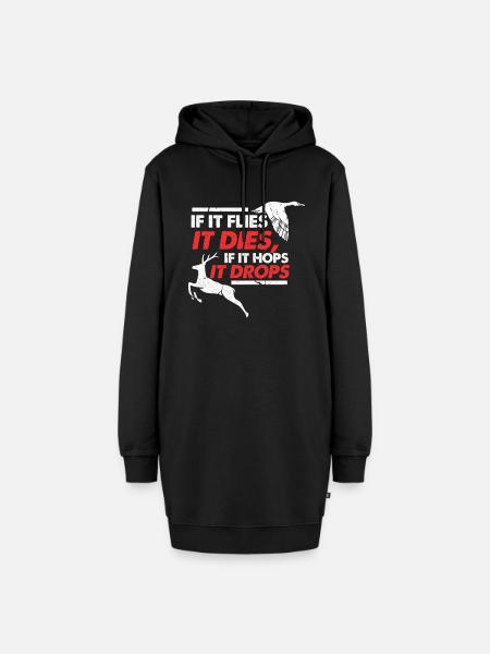 Jagd - Hoodie-Kleid - Schwarz