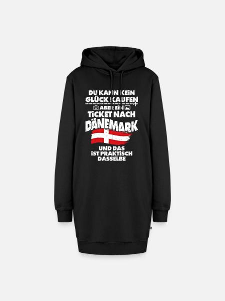 Dänemark - Hoodie-Kleid - Schwarz