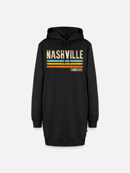 Nashville - Hoodie-Kleid - Schwarz