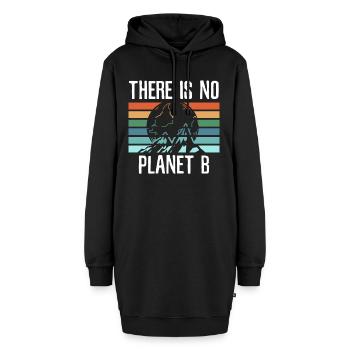 Klima Klimawandel Klimaschutz Regenwald Geschenk - Hoodie-Kleid - Schwarz - Vorne - AI Model Female 172 light (172cm)