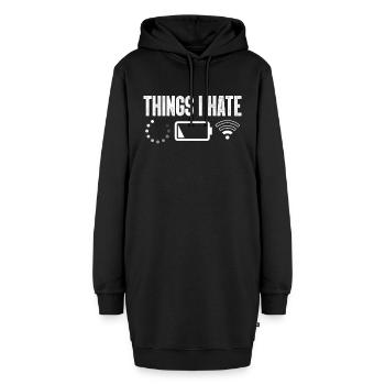 Internet - Hoodie-Kleid - Schwarz - Vorne - AI Model Female 172 light (172cm)