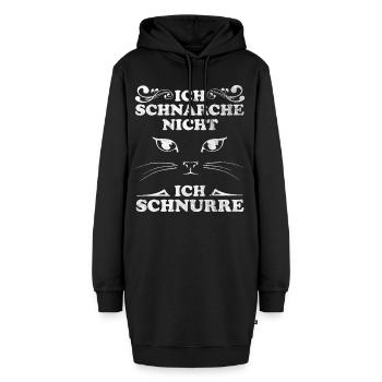 Katze Katze Katze - Hoodie-Kleid - Schwarz - Vorne - AI Model Female 172 light (172cm)