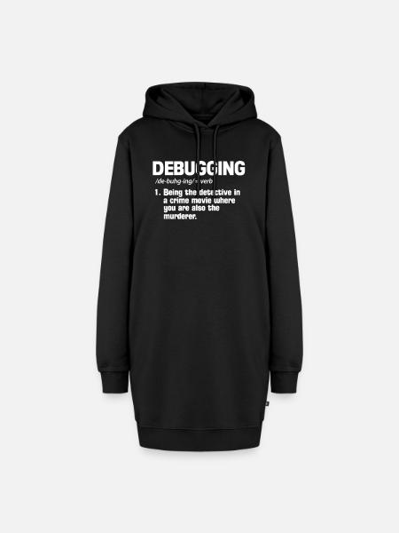 Debugging - Hoodie-Kleid - Schwarz