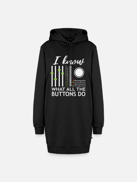DJ Mischpult Discjockey Disc Jockey Party Geschenk - Hoodie-Kleid - Schwarz