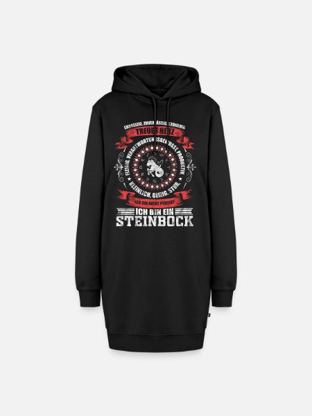 Sternzeichen Steinbock Horoskop - Hoodie-Kleid - Schwarz