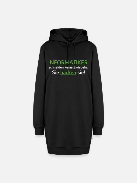 Informatiker Programmierer Hacker - Hoodie-Kleid - Schwarz
