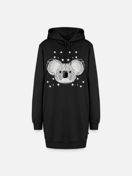 Koala Australien - Hoodie-Kleid - Schwarz