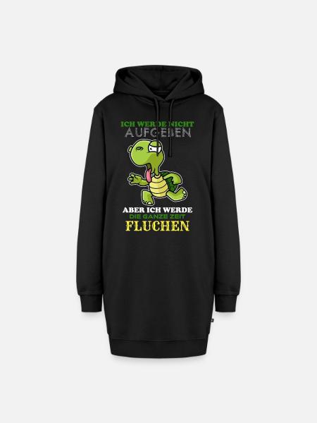 Lahme Schildkröte Fitness Lustig - Hoodie-Kleid - Schwarz