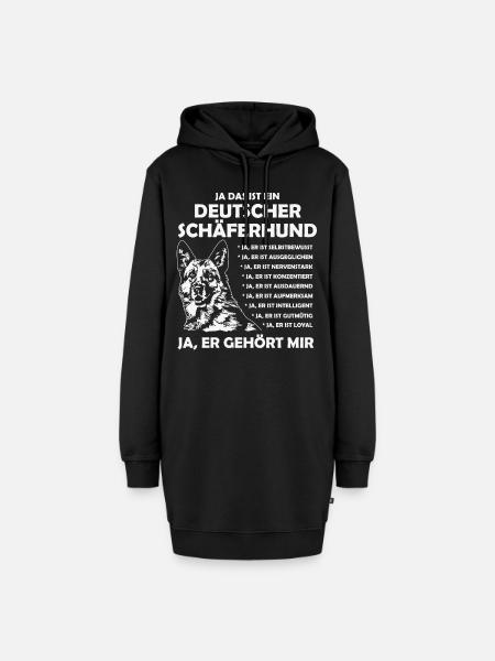 Schäferhund T Shirt Geschenk für Hundebesitzer - Hoodie-Kleid - Schwarz