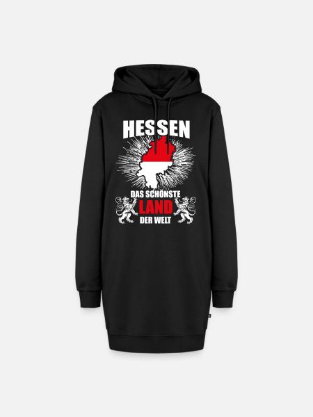 Hessen Schönstes Land Der Welt Lustiger Spruch - Hoodie-Kleid - Schwarz