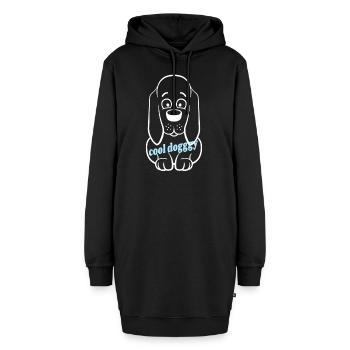 Hundeliebhaber - Hoodie-Kleid - Schwarz - Vorne - AI Model Female 172 light (172cm)